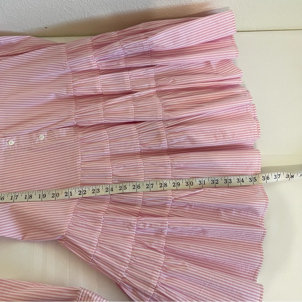 Gianni Bini Pink & White Striped Mini Shirt Dress - Picture 7 of 9
